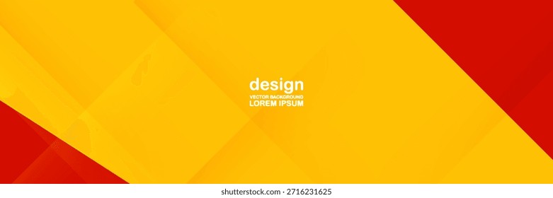 Abstractas fondo geométrico amarillo y rojo con Formas diagonales.  Diseño de moda creativo moderno en Ilustración vectorial