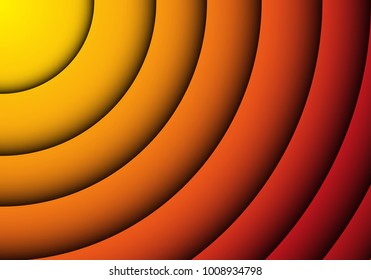 Abstract yellow red gradient curve overlap design modern background vector illustration.