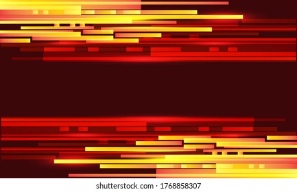 Abstract yellow red light geometric with blank space design modern futuristic background vector illustration.