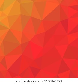 Abstract yellow to red low poly geometric pattern design background, EPS10