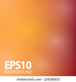 Abstract yellow red mesh background. Vector illustration.