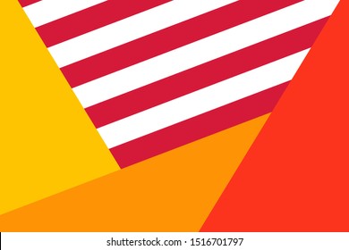 Abstract Yellow, red  and Orange Colored Background with Diagonal Stripes. Vector Geometric Minimal Pattern. Modern Sleek Texture