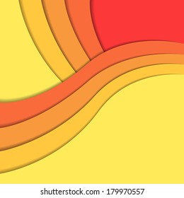 abstract yellow and red wavy background