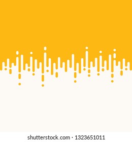 Abstract yellow Rounded Lines Halftone Seamless Pattern. Vector Background Illustration