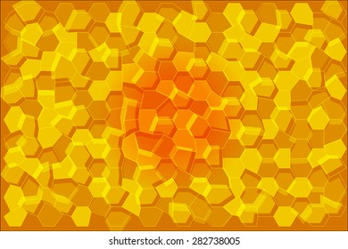 abstract yellow rumpled triangular background 
