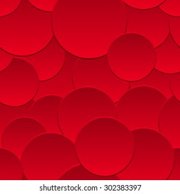 Abstract yellow seamless background of circles. Vector illustration.