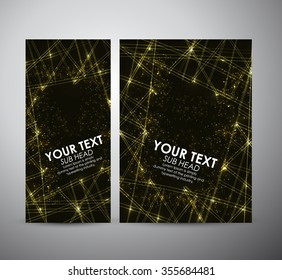 Abstract yellow shining line. Graphic resources design template. Vector illustration