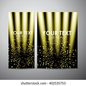 Abstract yellow shining line. Graphics resources design template. Vector illustration