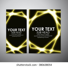 Abstract yellow shining line pattern. Graphics resources design template. Vector illustration