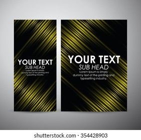 Abstract yellow shining pattern. Brochure business design template or roll up. Vector illustration