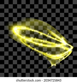 Abstract yellow special effect isolated vector line art glow shiny graphic resource collection shining bright elements