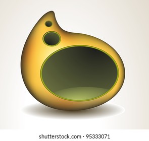 abstract yellow speech bubble