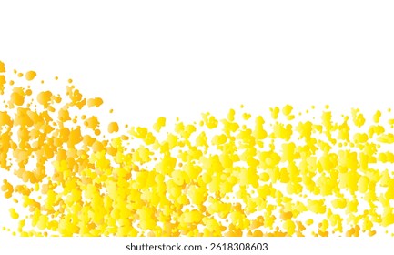 Texture éclaboussures jaunes d'Abstrait sur fond blanc 