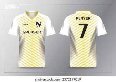 abstract yellow sport jersey design template