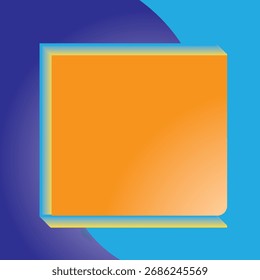 Abstract Yellow Square on Gradient Background" or "Geometric Abstraction with Yellow Square	