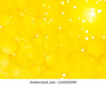abstract yellow square party background with white circles