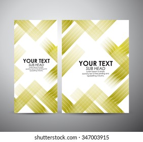 Abstract yellow square pattern. Brochure business design template or roll up. Vector illustration