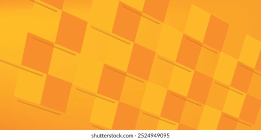 Abstrakte gelbe quadratische Form mit futuristischem Konzept Hintergrund