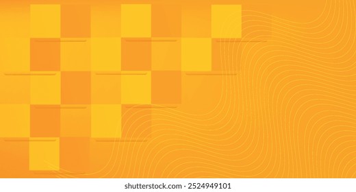 Abstractas forma cuadrada amarilla con fondo de concepto futurista