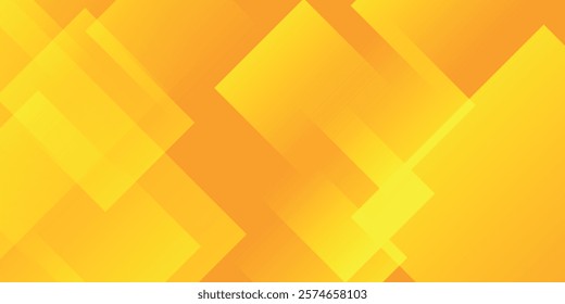 Abstract yellow square shape with futuristic concept background