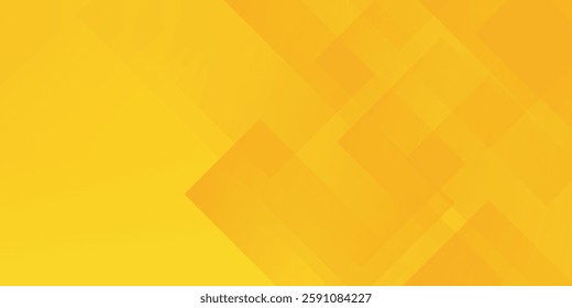 Abstract yellow square shape with futuristic concept background
