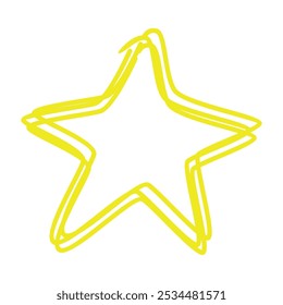 Vector abstracto de líneas de estrella amarilla