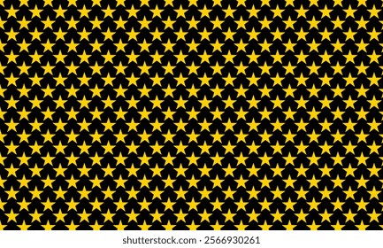 abstract yellow star pattern on dark suitable for background.