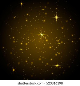 abstract yellow stars on a dark background