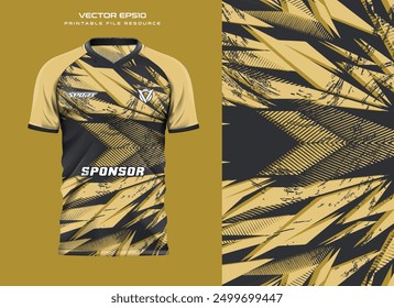 abstract yellow stripe grunge t shirt mockup sport jersey design for football soccer, racing, e sports, running design kit