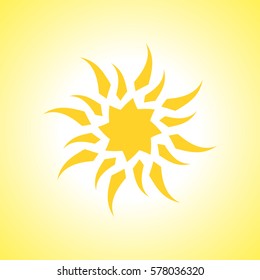 Abstract yellow sun background.