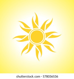 Abstract yellow sun background.