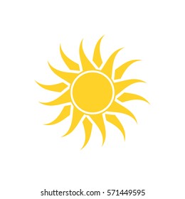 Abstract yellow sun icon