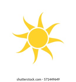 Abstract yellow sun icon