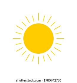 Abstract yellow sun icon isolated on a white background. EPS10 vector file