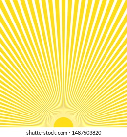 Abstract yellow sun rays background