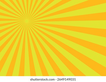 Abstract yellow sun rays background
