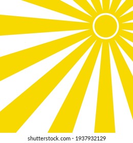 Abstract yellow sun rays. Summer vector sunray illustration for design