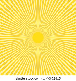 Abstract yellow sun rays vector background
