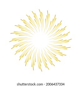 Abstract yellow sun rays vector