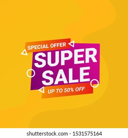 abstract yellow super sale background vektor