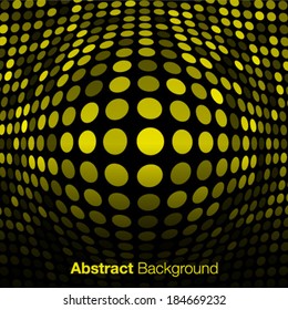 Abstract Yellow Technology Background, vector illustration 