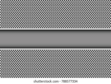 Abstract yellow technology banner on gray circle mesh pattern design modern futuristic background vector illustration.