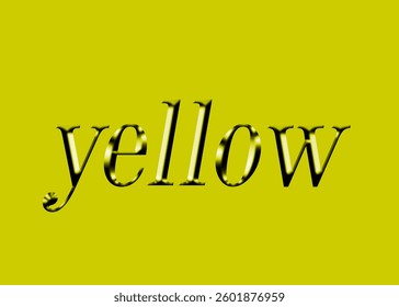 Abstract Yellow Text Effect Design Yellow Background
