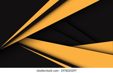 Abstract yellow triangle arrow speed direction on dark grey design modern futuristic creative background vector illustration.