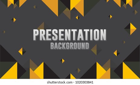 Abstract Yellow Triangle Geometrical Background, Vector Illustration