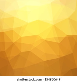 Abstract Yellow Triangle Geometrical Background, Gold Pattern. Vector Illustration EPS10