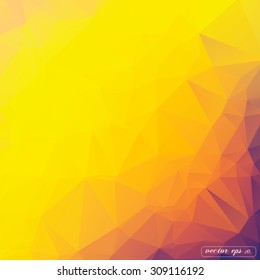 Abstract yellow triangle geometrical Vector background illustration eps10