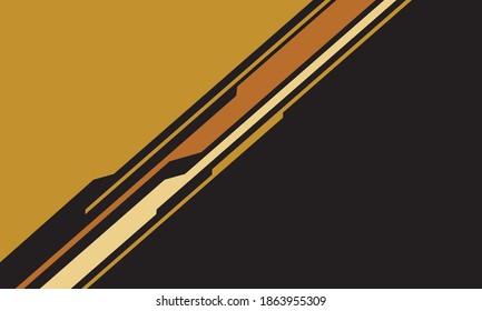 Abstract yellow triangle orange circuit cyber line on grey with blank space design modern futuristic technology background vector illustration.