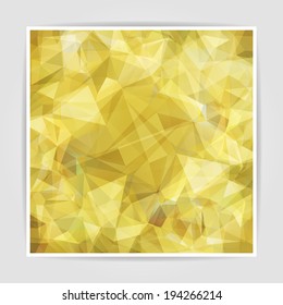 Abstract Yellow Triangle Polygonal vector background