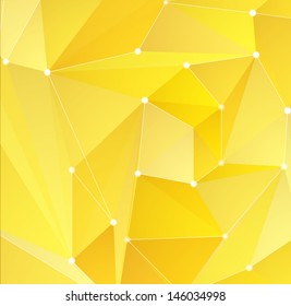 Abstract yellow triangle shapes background